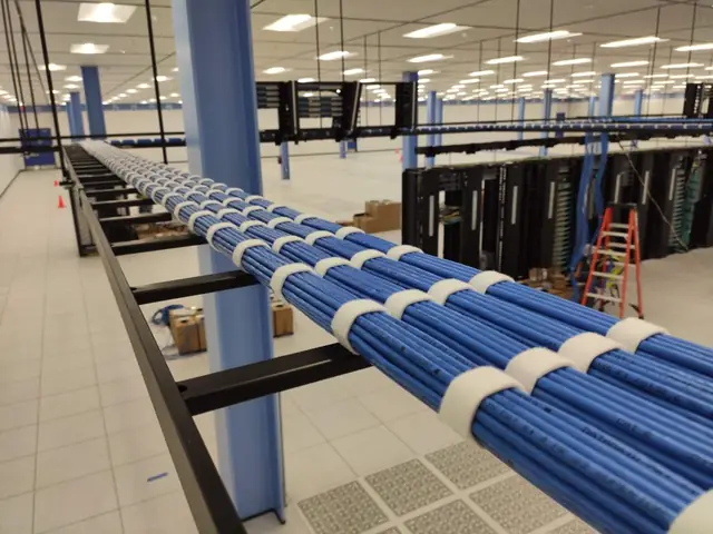 Main cable tray running the Cat6 backbone